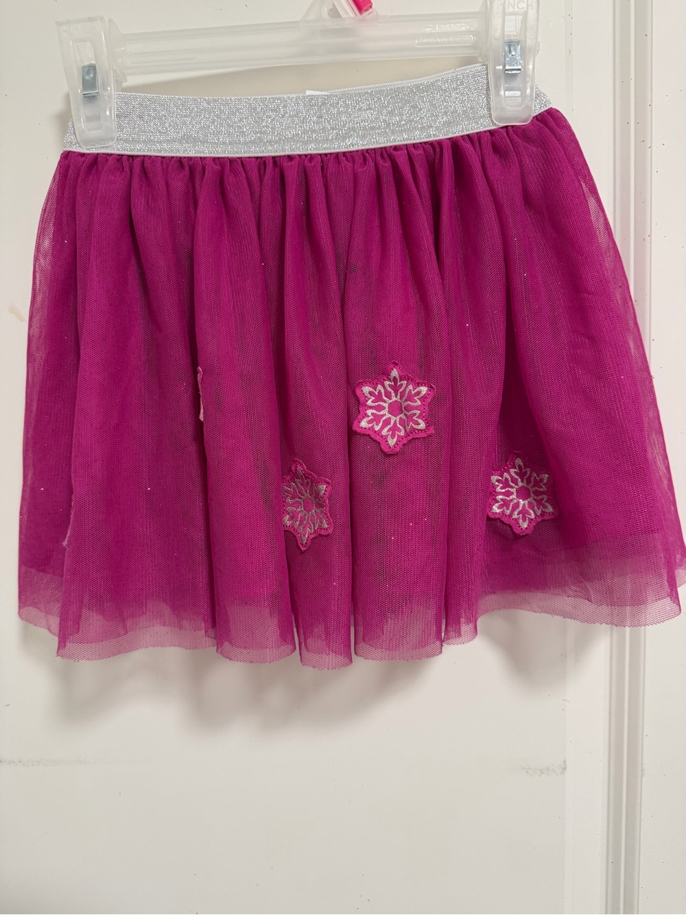 Disney Magenta Tulle Skirt with Silver Elastic Waistband